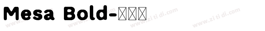 Mesa Bold字体转换